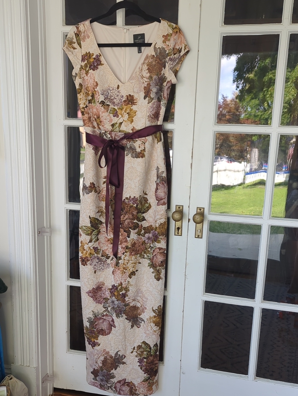 Adrianna Papell -  Floral Cap-Sleeve Formal Dress - Wedding Guest